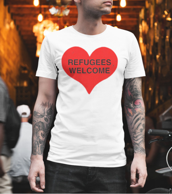 Refugees Welcome Heart T-Shirt Refugees Welcome Heart T-Shirt