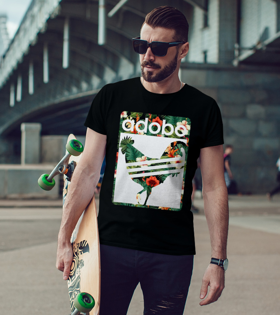 Adobo Floral Chicken T-Shirt