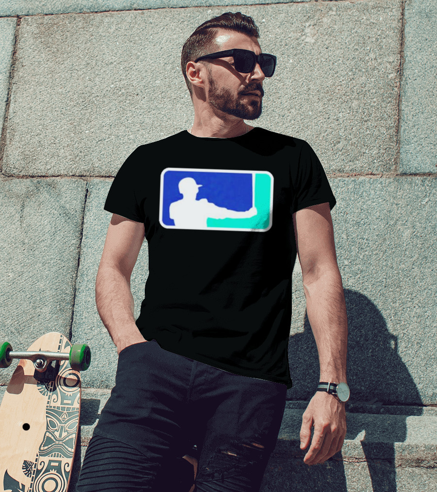 Baseball Ichiro Parody Logo Silhouette Player Swing T-Shirt
