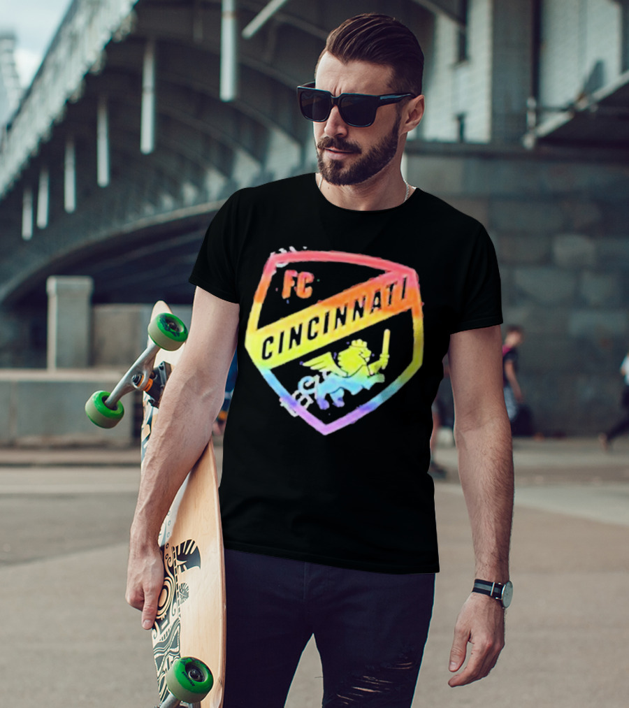 FC Cincinnati Rainbow Pride Shield T-Shirt