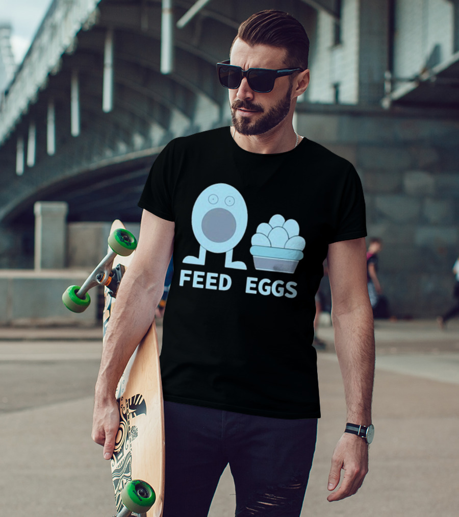 I Think You Should Leave Feed Eggs Blue Cartoon Character Bowl T-Shirt