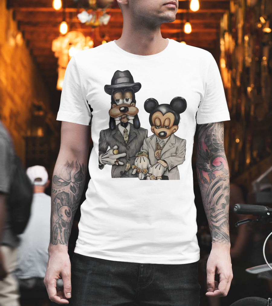 90s Hip Hop Dancehall Soca Junkie Mickey Mouse Goofy Fashion T-Shirt