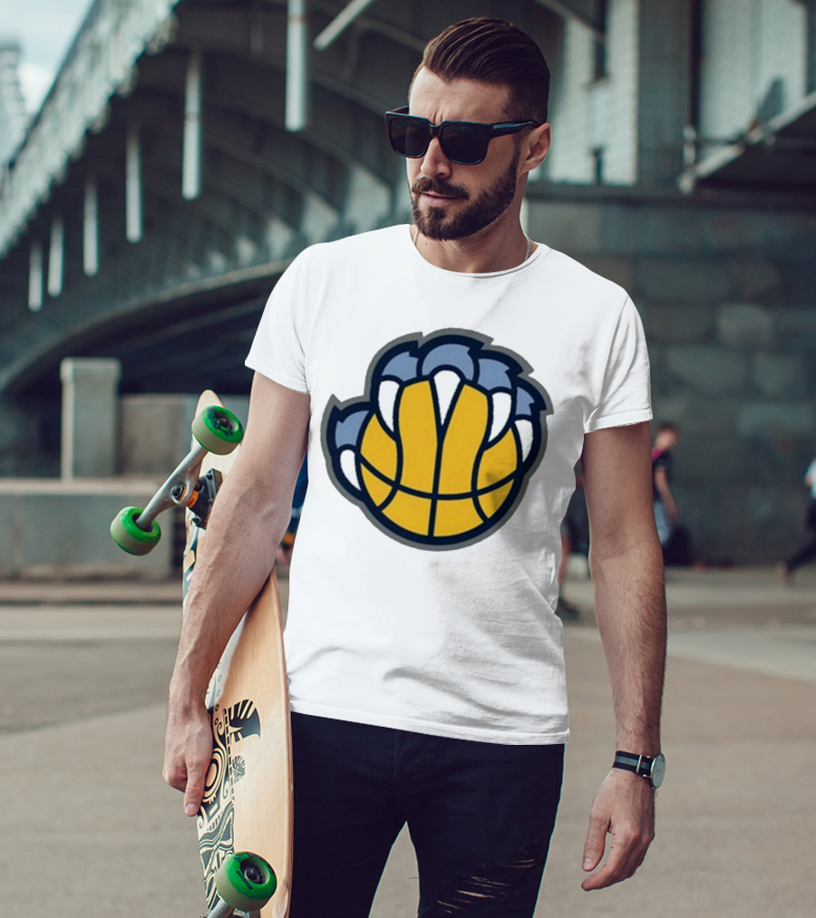 Memphis Grizzlies Claw Basketball T-Shirt