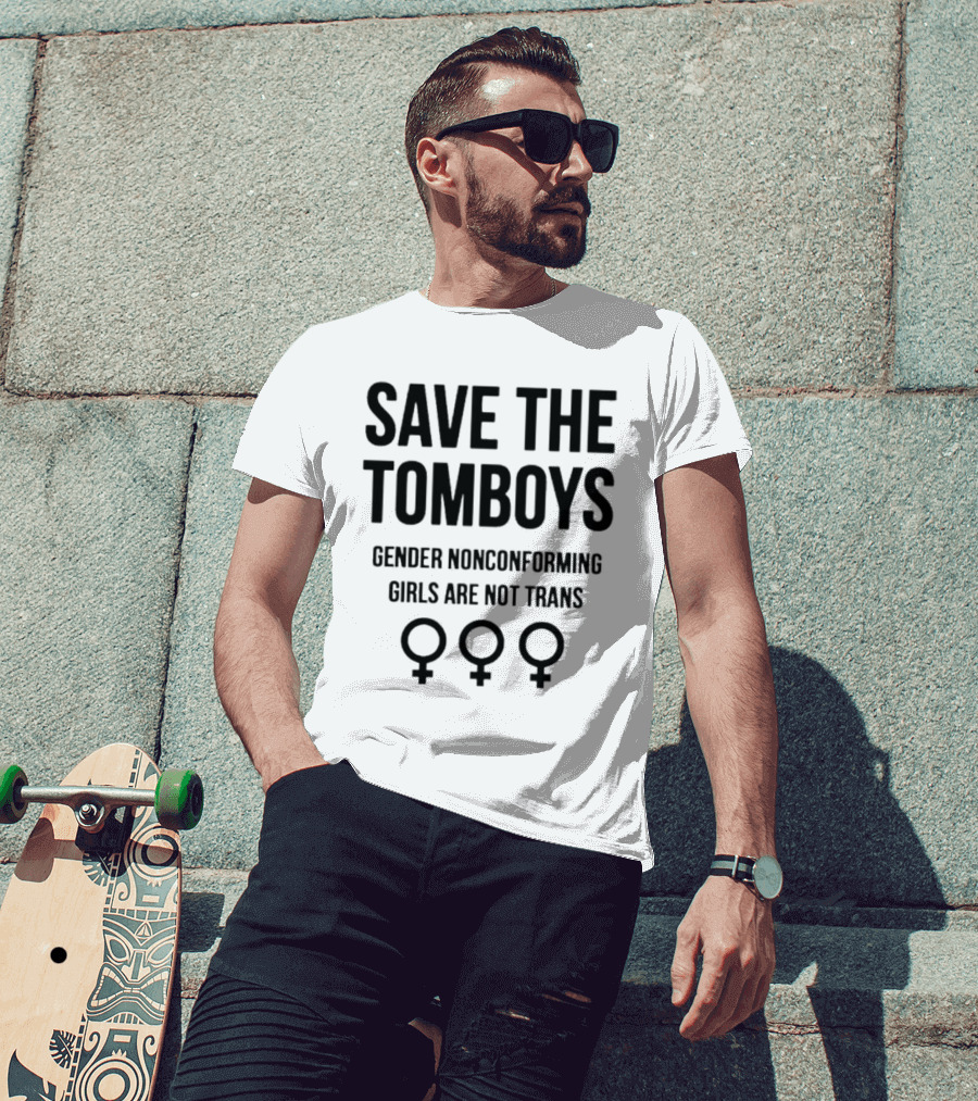 Save The Tomboys Gender Nonconforming Girls Are Not Trans Symbols T-Shirt