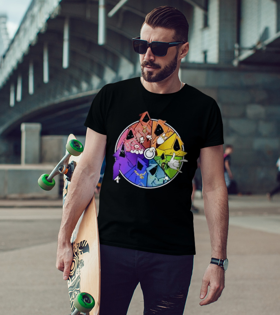 Bagplants Shadow Wizard Money Gang Rainbow Colors Circle T-Shirt