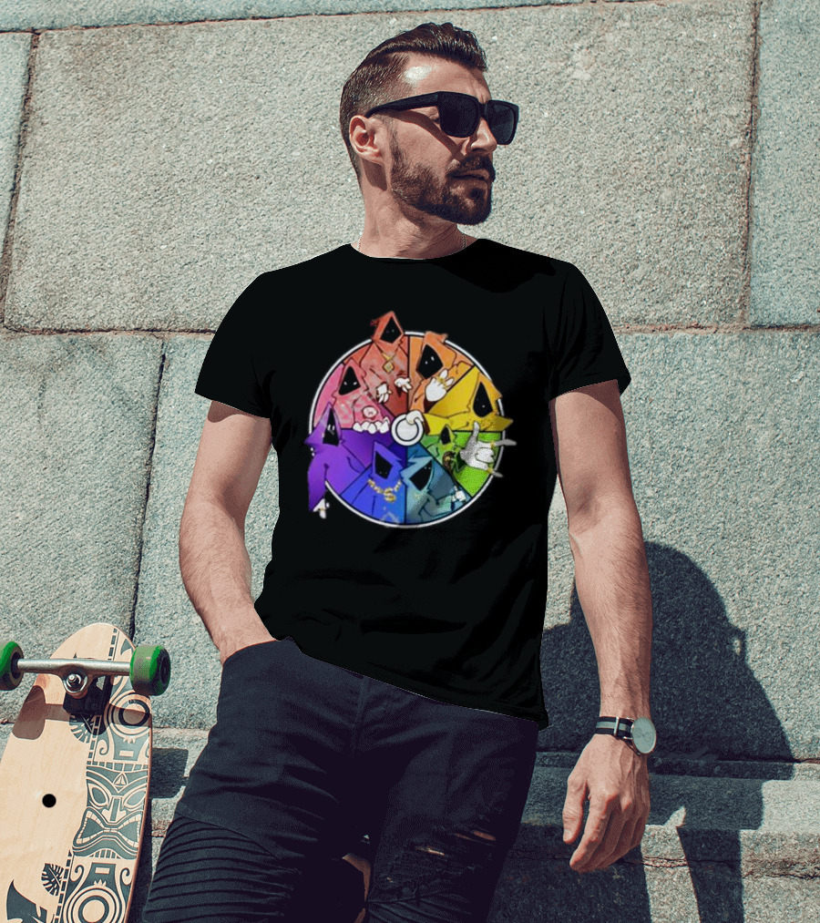 Bagplants Shadow Wizard Money Gang Rainbow Colors Circle T-Shirt