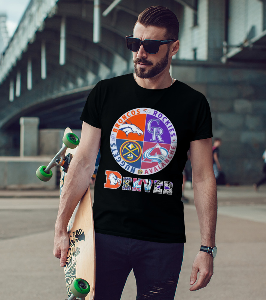 Denver Broncos Rockies Nuggets Avalanche T-Shirt