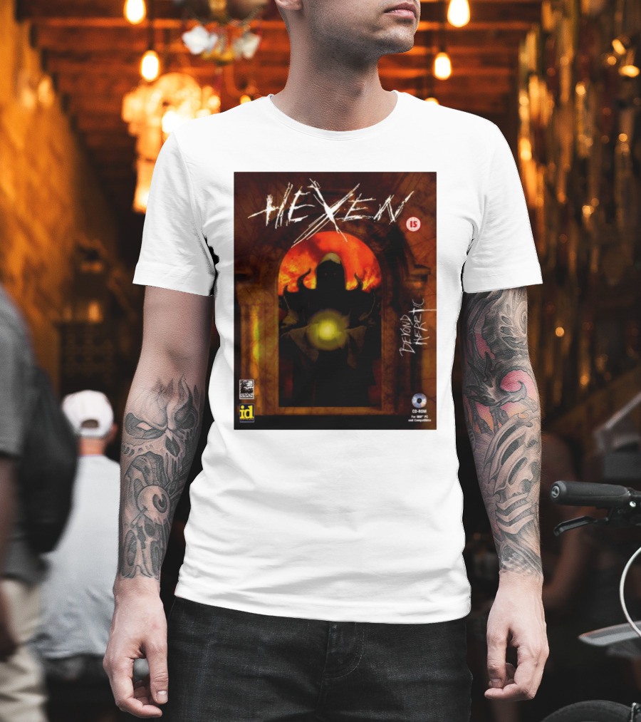Hexen Beyond Heretic Video Game Cover Phil Spencer Wearing T-Shirt