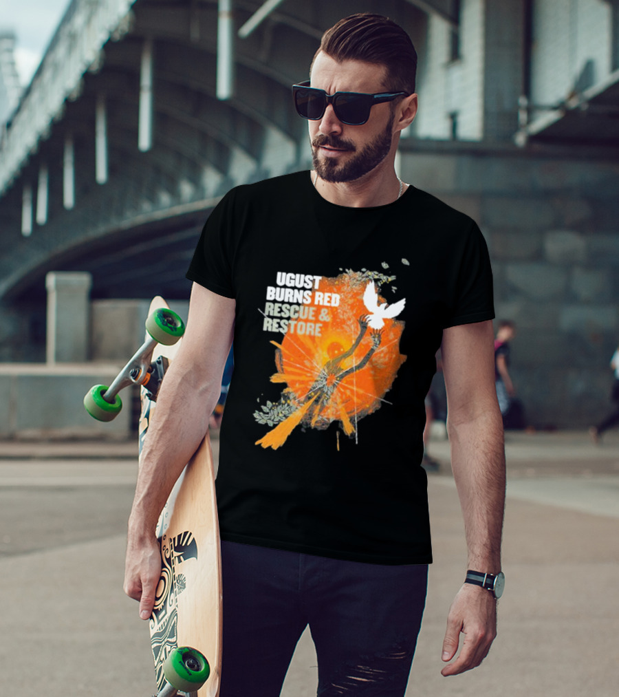 August Burns Red Rescue And Restore Album Uplifted Hands With Dove T-Shirt