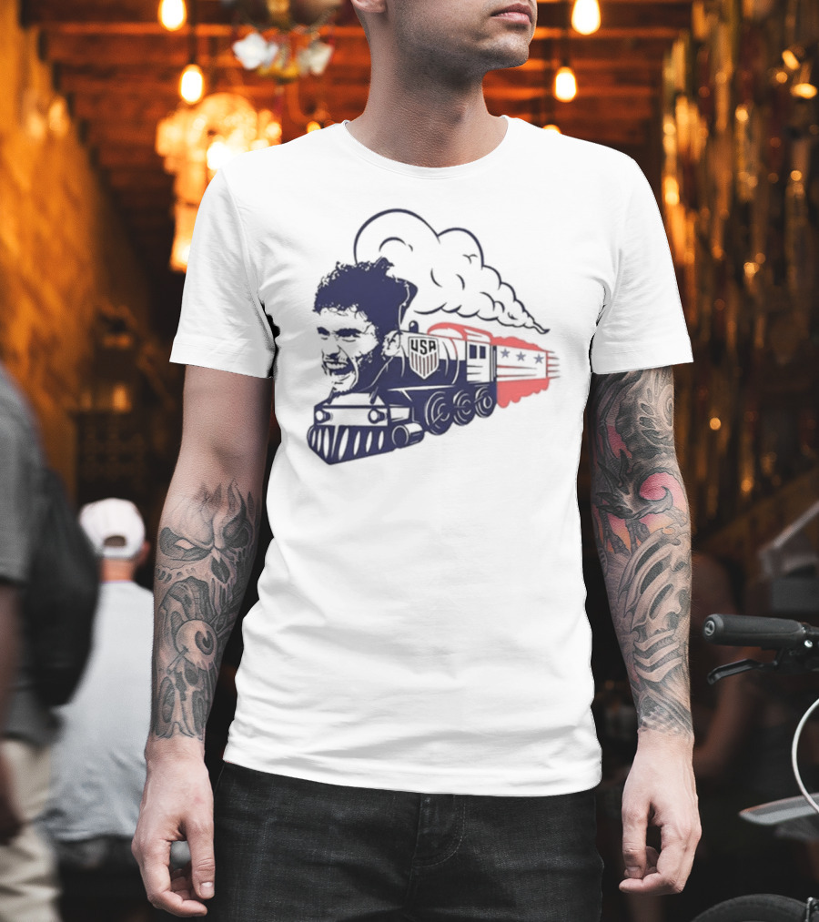 FC Dallas Pepi Train With US Soccer Emblem And Face On Locomotive T-Shirt