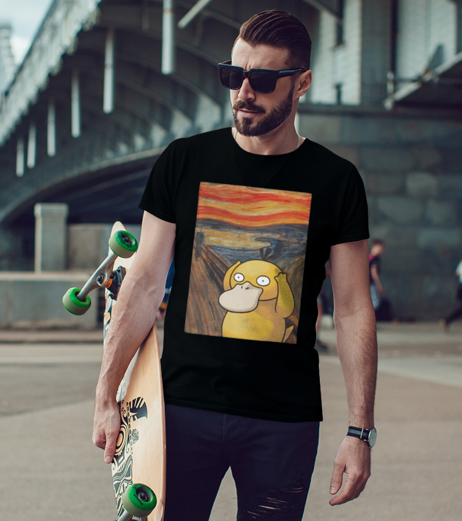 Psyduck Scream Parody Pokemon Art Mashup T-Shirt