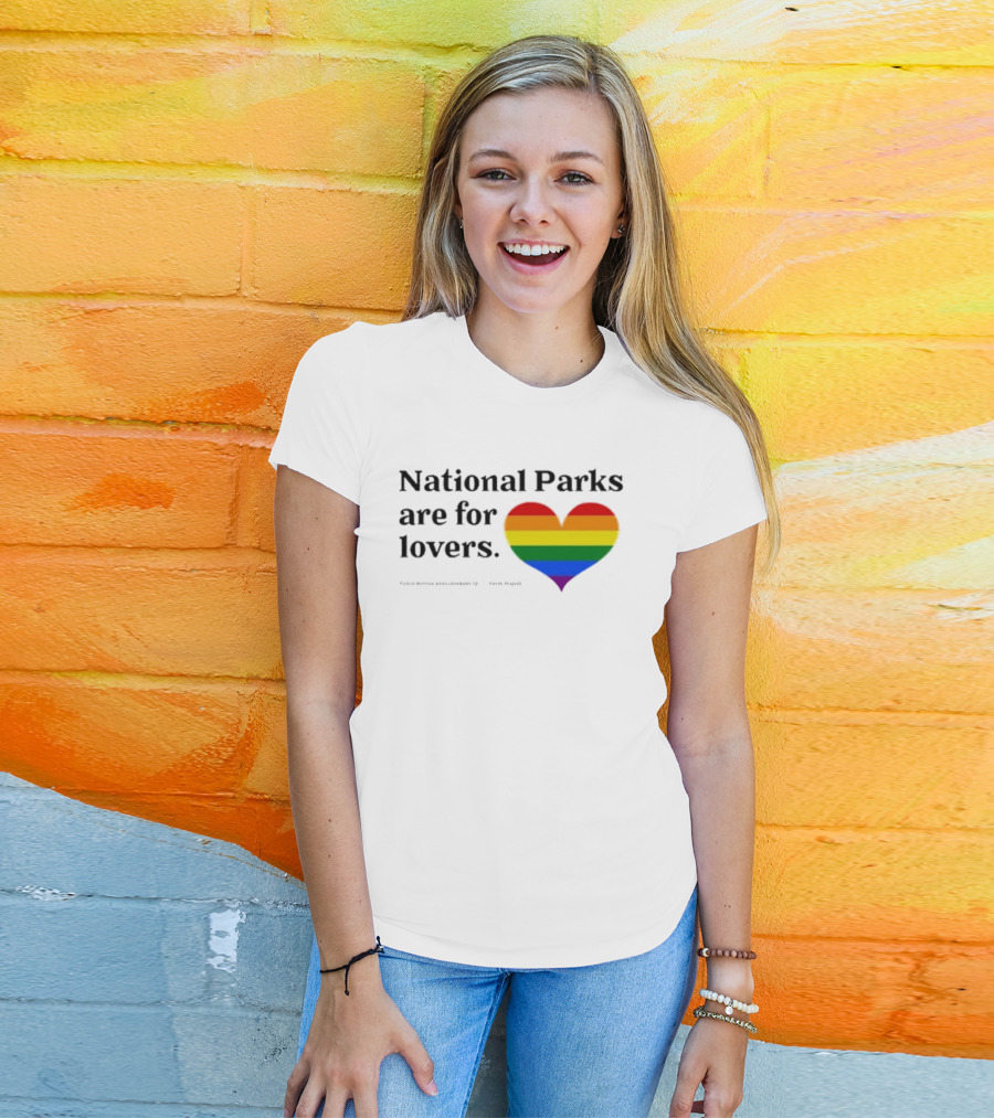 Parks Project National Parks Are For Lovers Rainbow Heart Pride T-Shirt