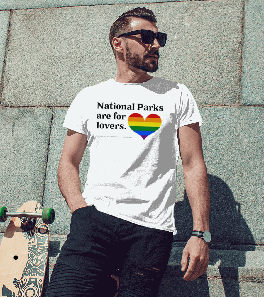 Parks Project National Parks Are For Lovers Rainbow Heart Pride T-Shirt
