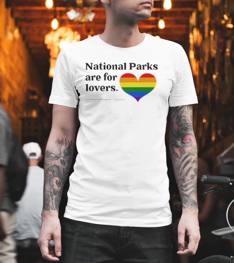 Parks Project National Parks Are For Lovers Rainbow Heart Pride T-Shirt