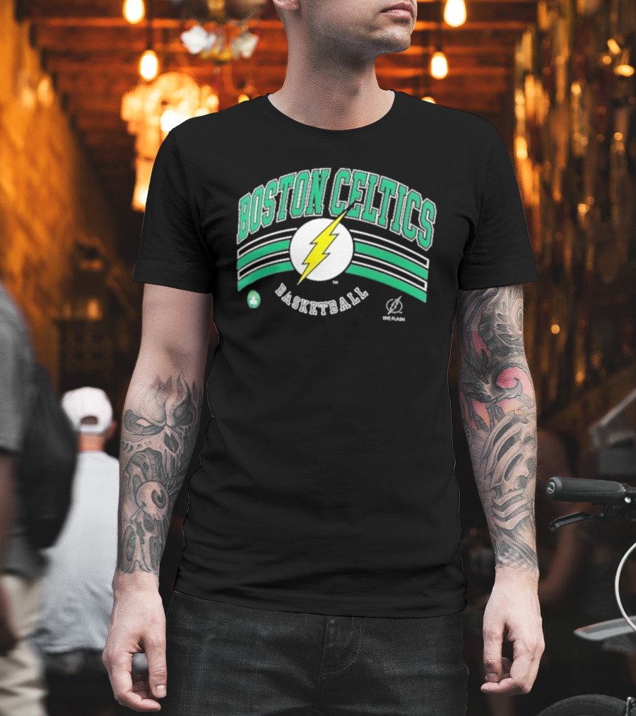 Boston Celtics The Flash Basketball Lightning T-Shirt