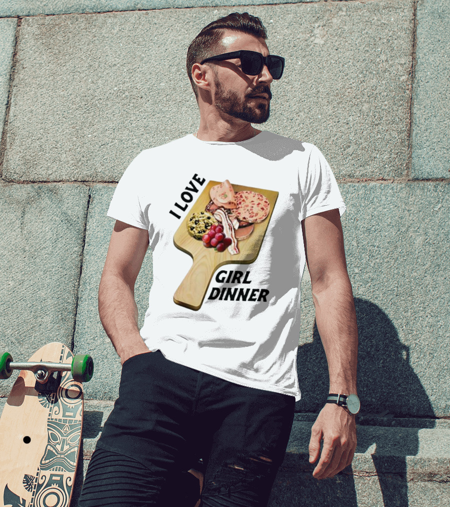 I Love Girl Dinner Charcuterie Board Aesthetic T-Shirt