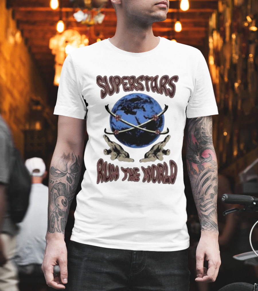 Superstars Run the World Planet T-Shirt