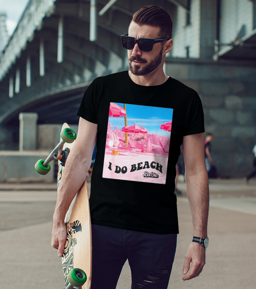 Barbie I Do Beach Movie Pink Umbrella Paradise Scene T-Shirt