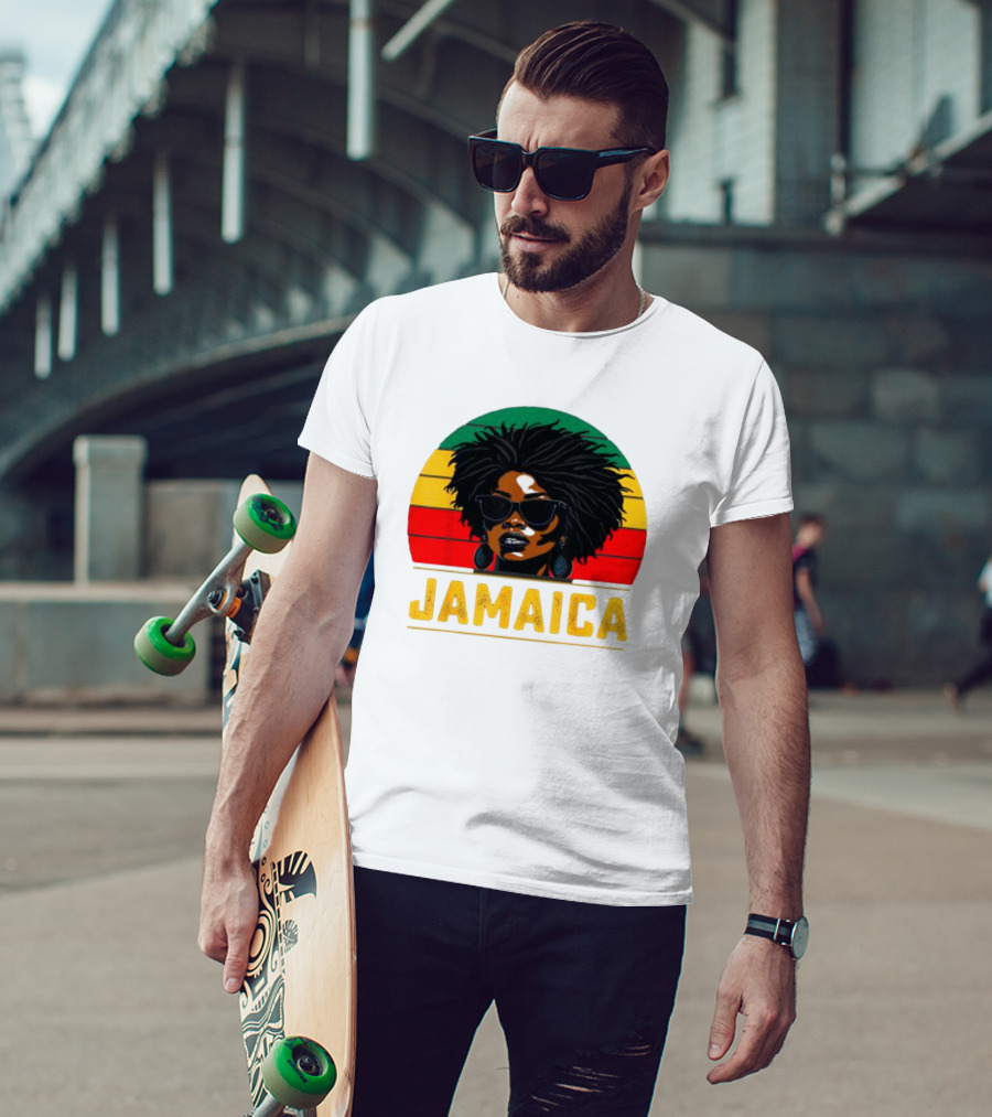 Jamaican Patriotic Women Jamaica Vintage T-Shirt