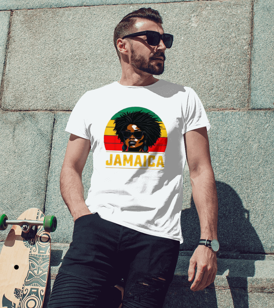Jamaican Patriotic Women Jamaica Vintage T-Shirt
