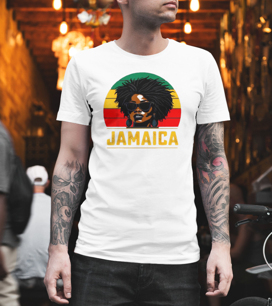 Jamaican Patriotic Women Jamaica Vintage T-Shirt