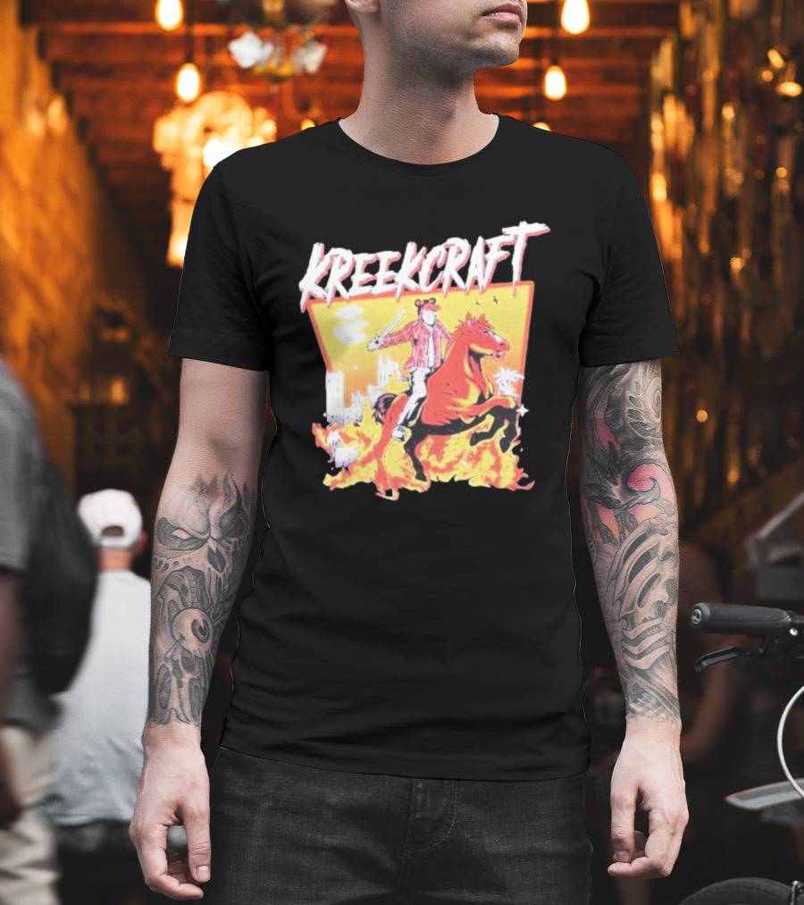 KreekCraft Fiery Horseback Adventure T-Shirt