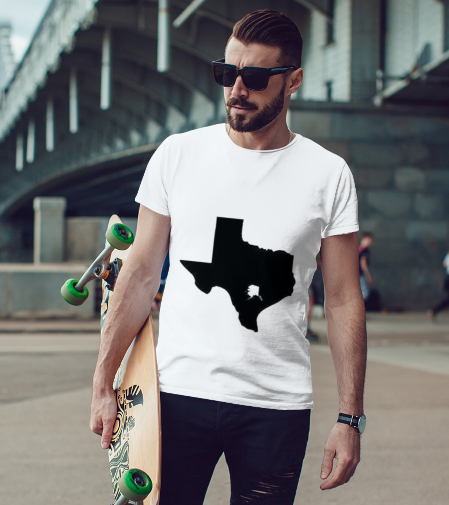 Many People Don’t Realize How Small Alaska Really Is When The Image Is Not To Scale Texas Silhouette Comparison T-Shirt