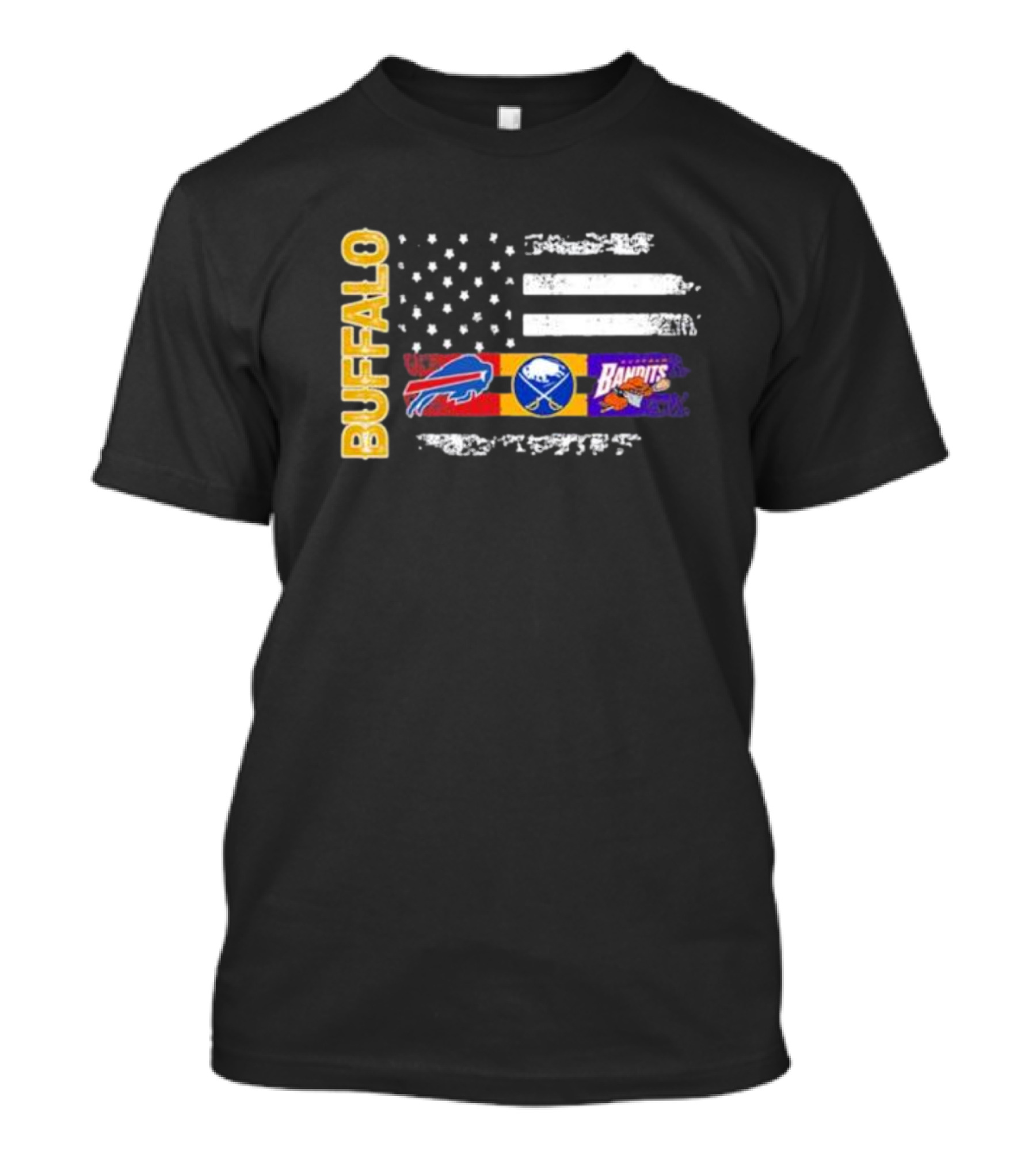 Buffalo Bills Sabres Bandits US Flag Buffalo T-Shirt