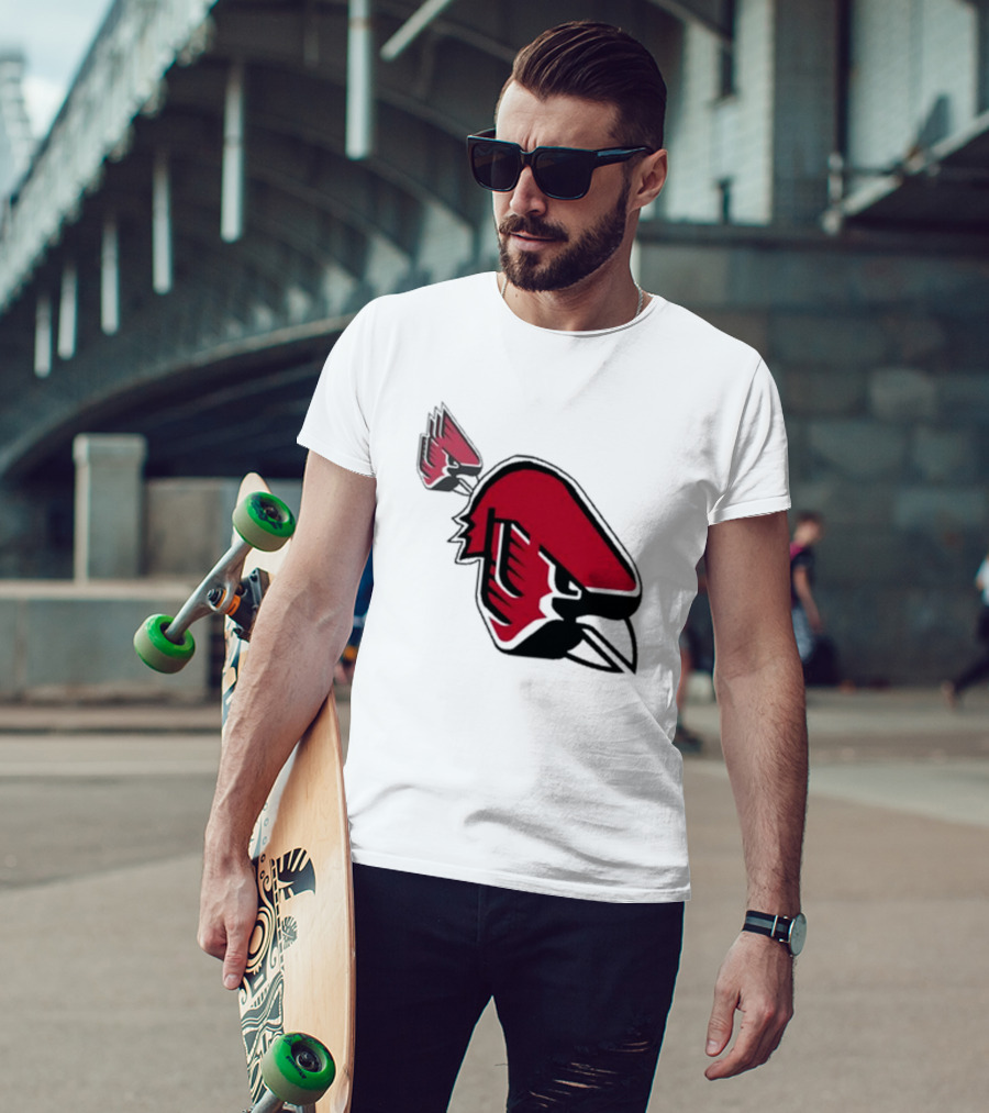Ball State Cardinal With A Mustache Logo Concept T-Shirt