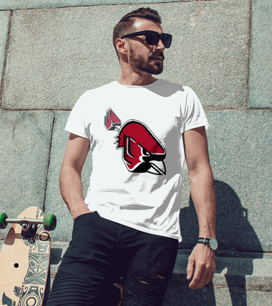 Ball State Cardinal With A Mustache Logo Concept T-Shirt