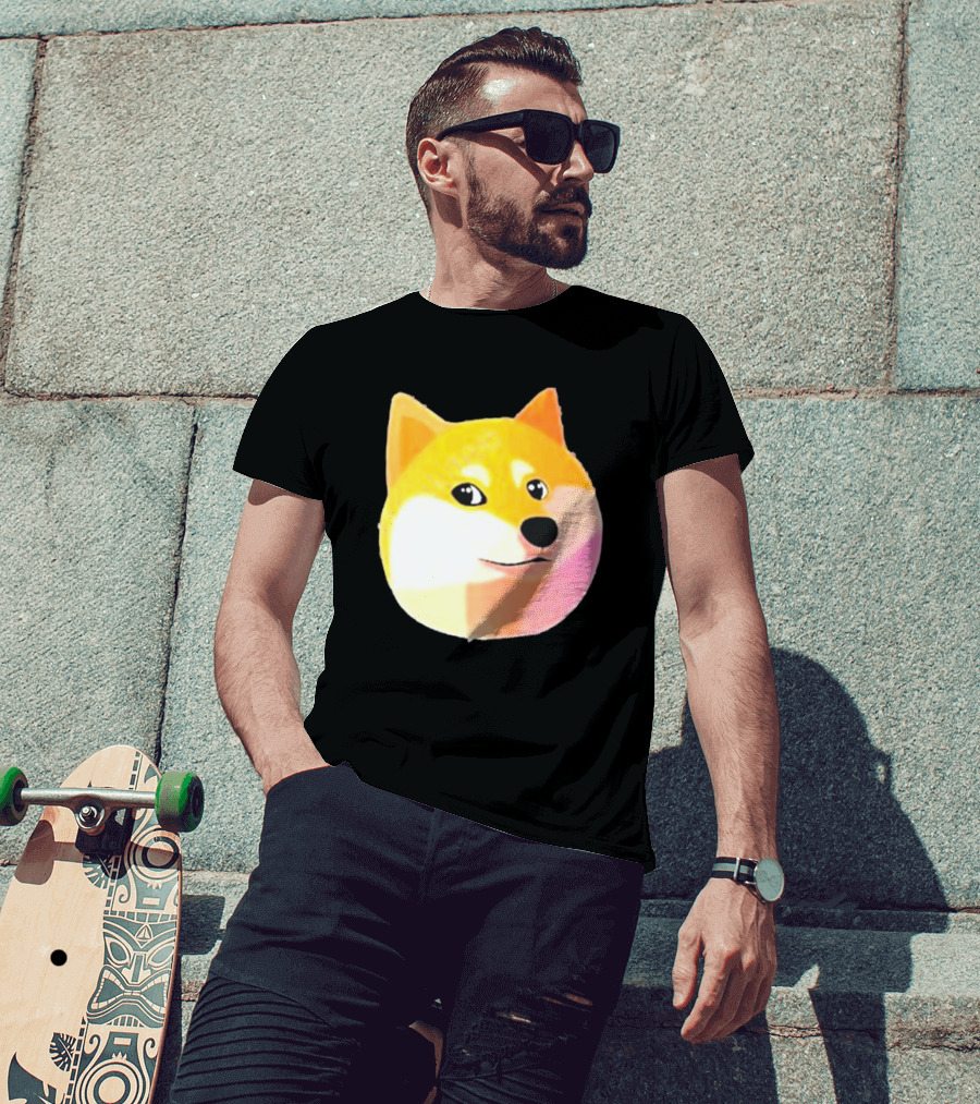 Getdoge Merch Doge Meme Coin Shiba Inu Face T-Shirt