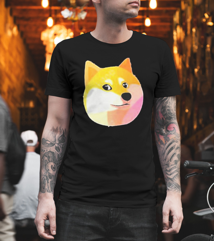 Getdoge Merch Doge Meme Coin Shiba Inu Face T-Shirt
