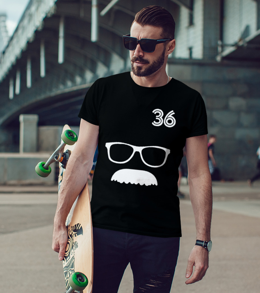 Trending Jays Fans Wearing 36 Davis Schneider Glasses And Moustache T-Shirt