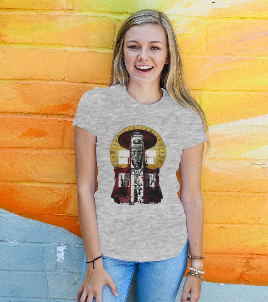 Dozens Of Rebel Moon Roman Numeral Halo Clergyman T-Shirt