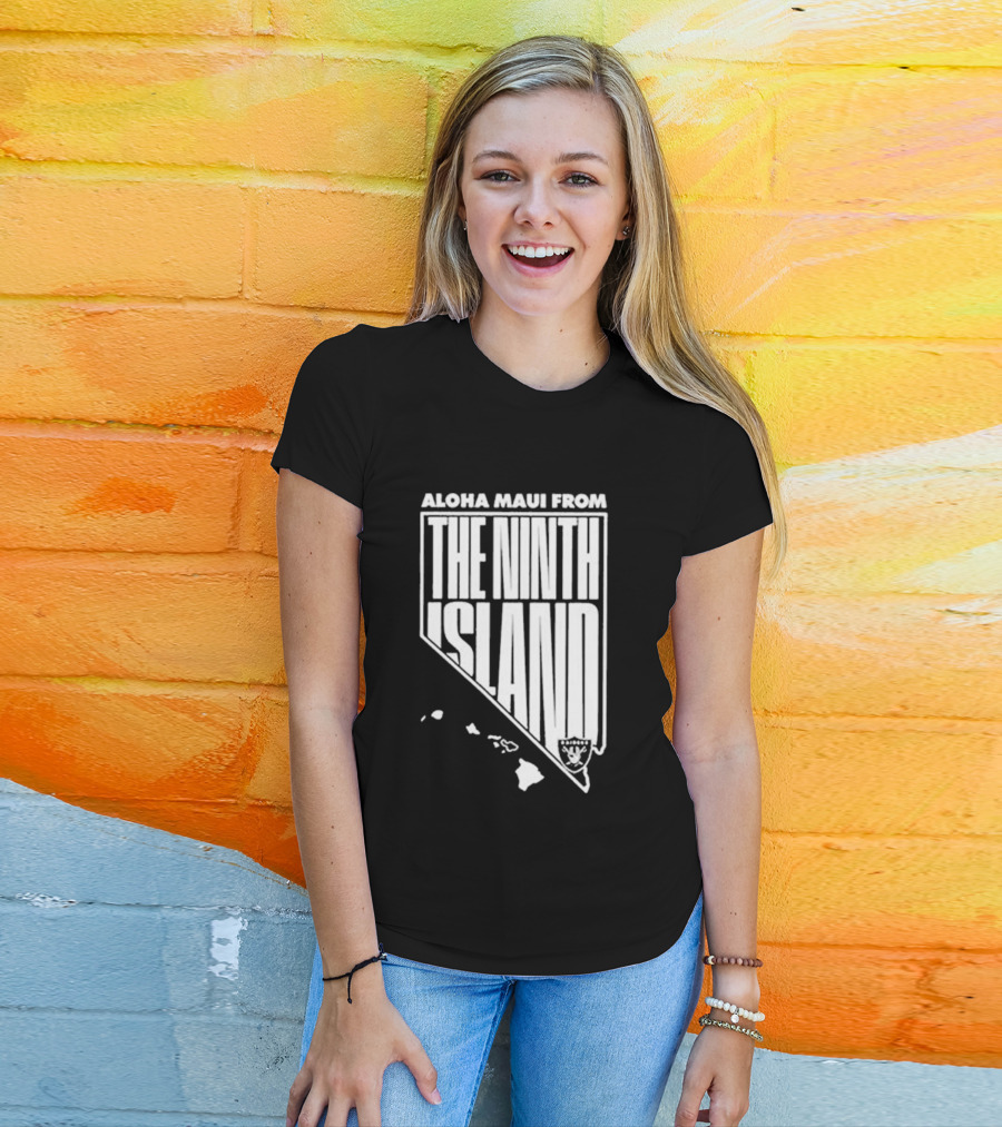 Aloha Maui From The Ninth Island Raiders Nevada Map T-Shirt