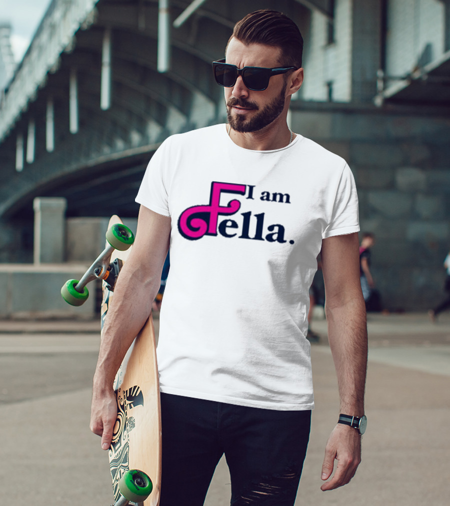 Nafo I Am Fella Bold Swirl Lettering T-Shirt