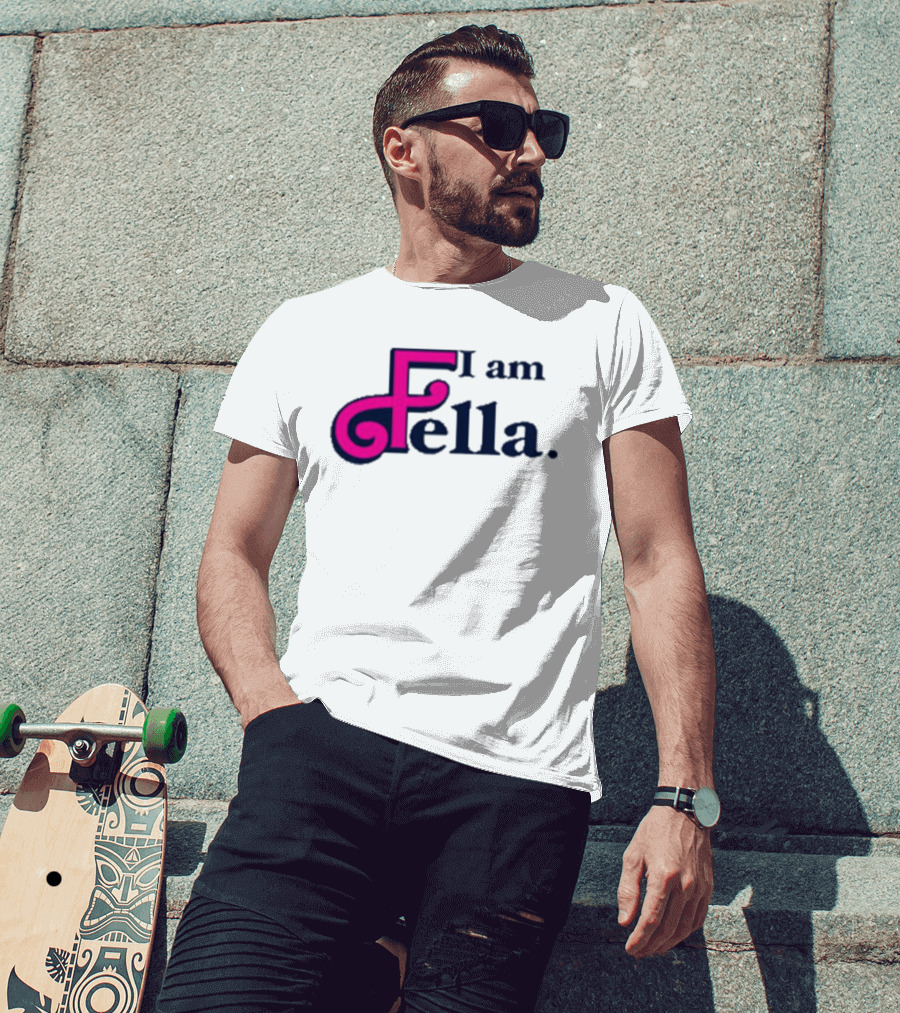 Nafo I Am Fella Bold Swirl Lettering T-Shirt