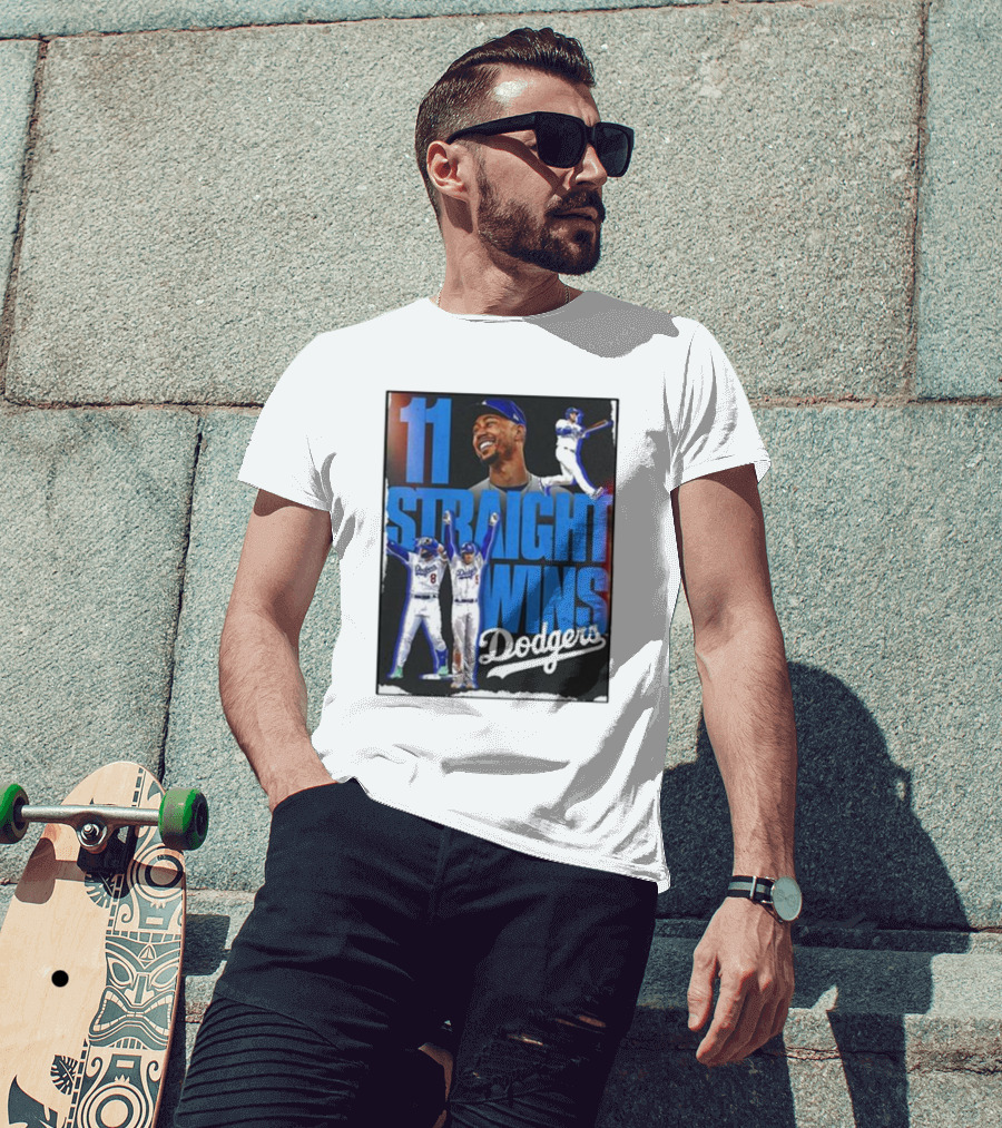 11 Straight Wins Dodgers T-Shirt