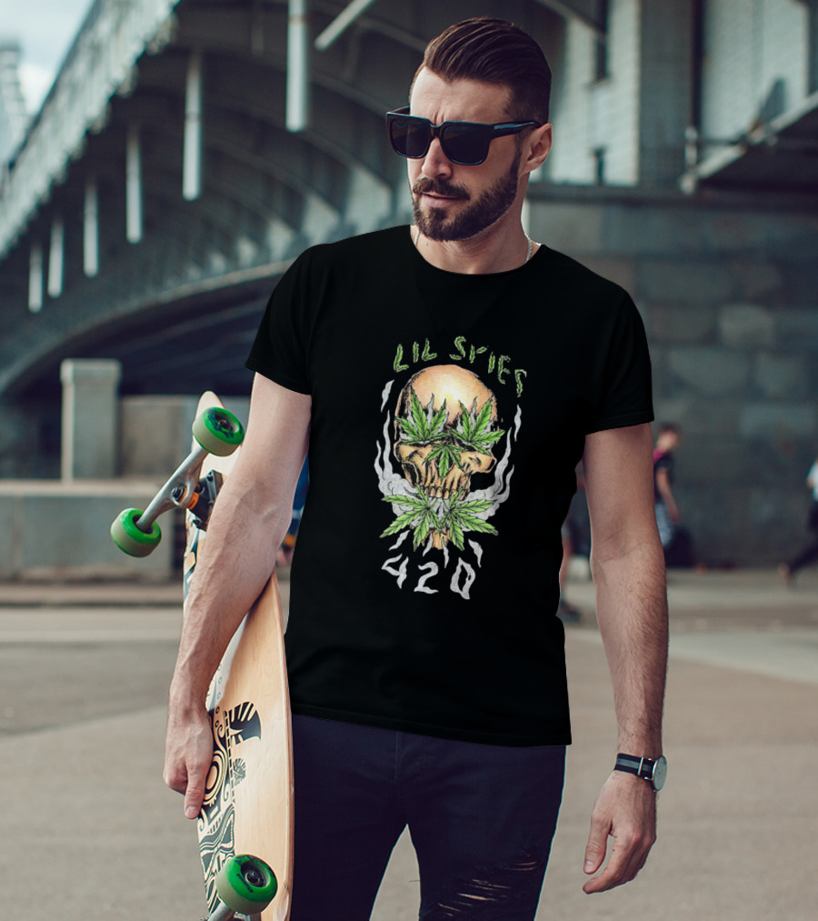 Lil Skies 420 Skull Leaf Smoke T-Shirt