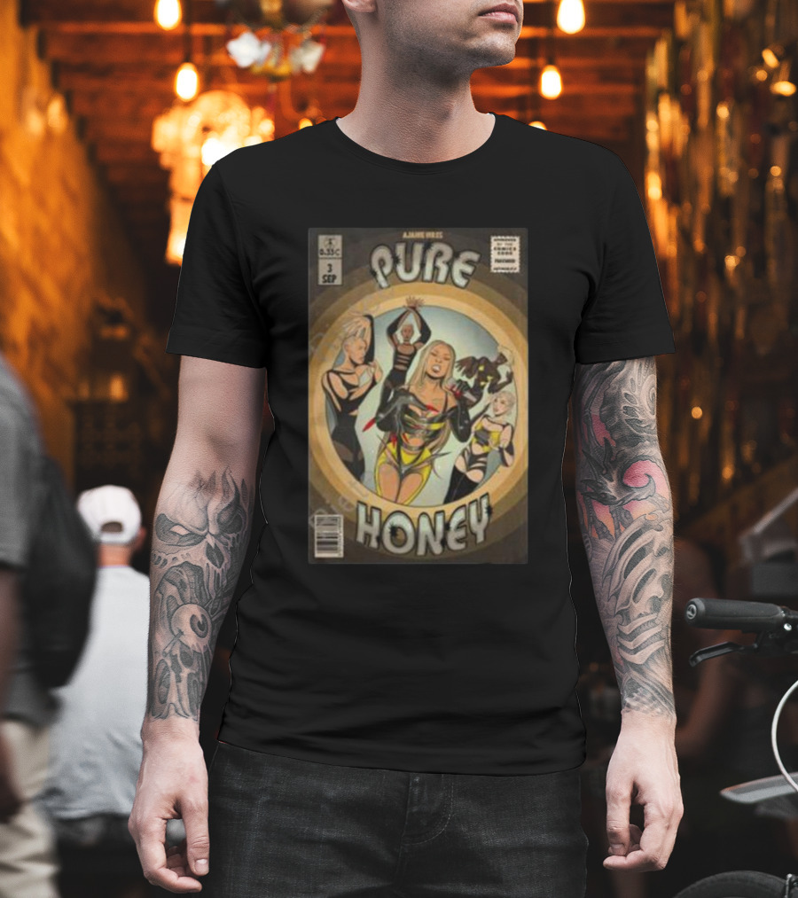 Ajanie Hiress Pure Honey Vintage Comic Style Cover T-Shirt