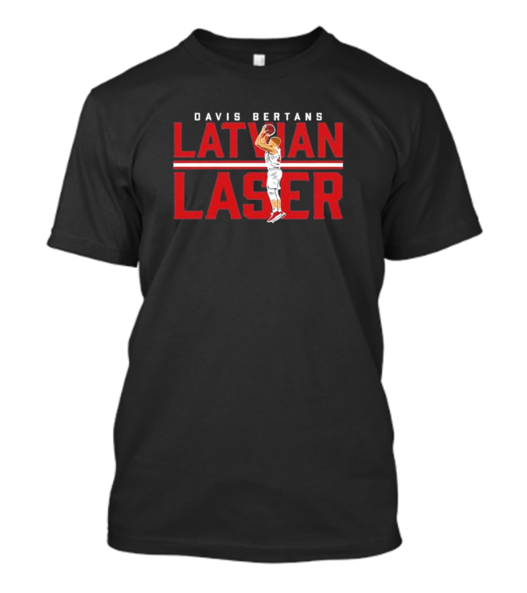 Davis Bertans Latvian Laser Basketball Player T-Shirt