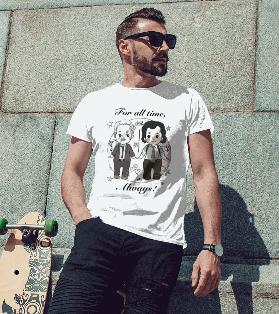 For All Time Always Adorable Cartoon Characters With Stars And Hearts T-Shirt