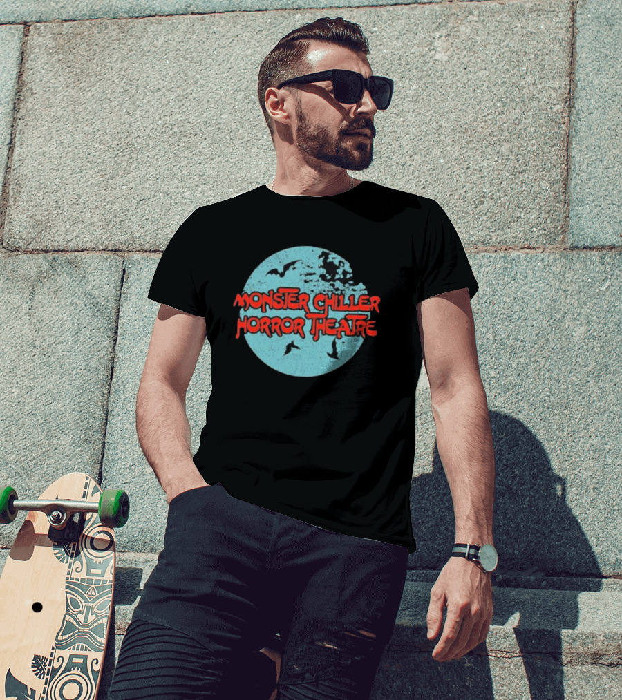 Monster Chiller Horror Theatre Moon Bats T-Shirt