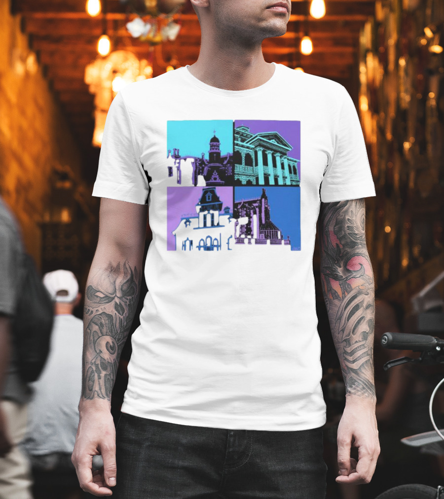 The Four Mansions Haunted Attraction Icons T-Shirt