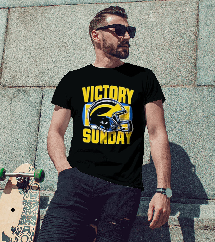 Victory Sunday Michigan Football Helmet T-Shirt