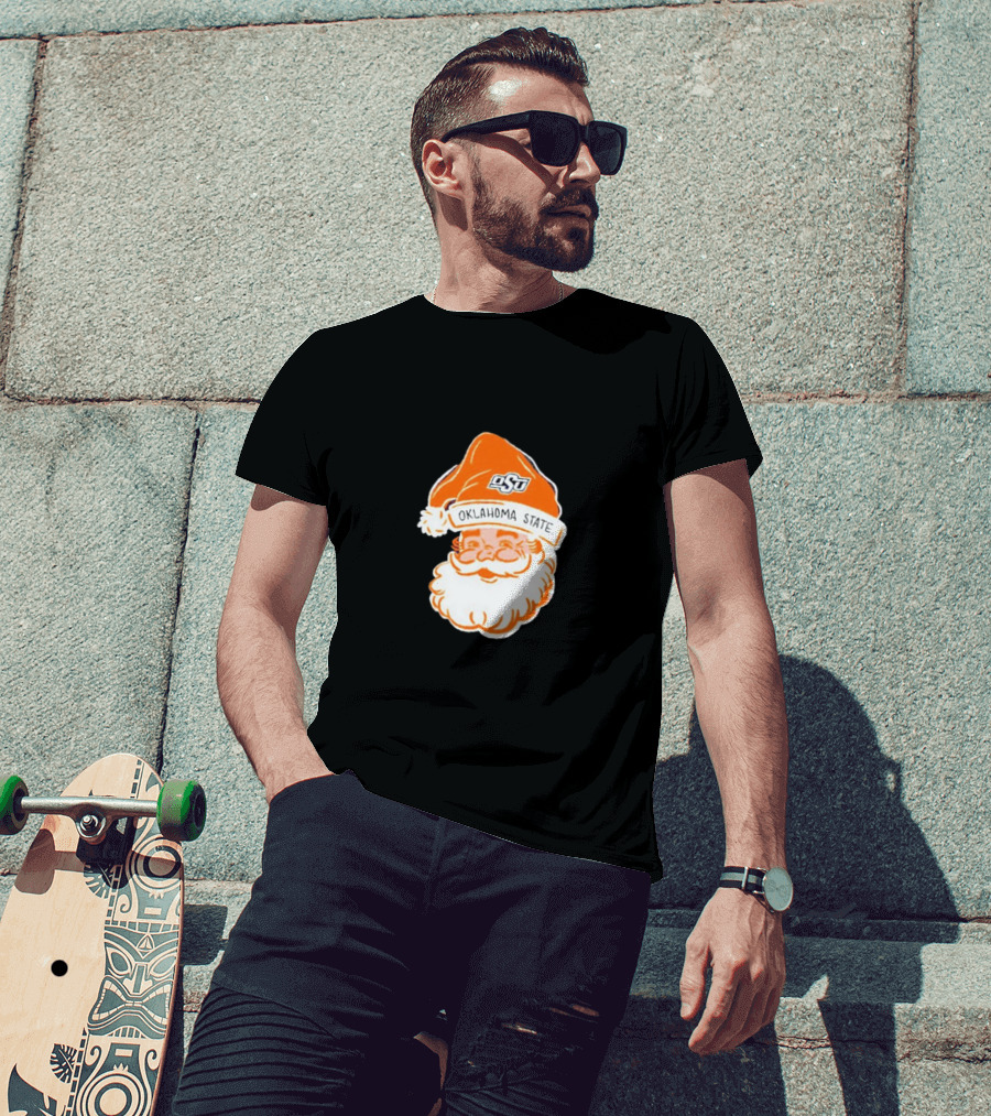 Oklahoma State Cowboys Santa Claus Christmas OSU Logo Hat T-Shirt