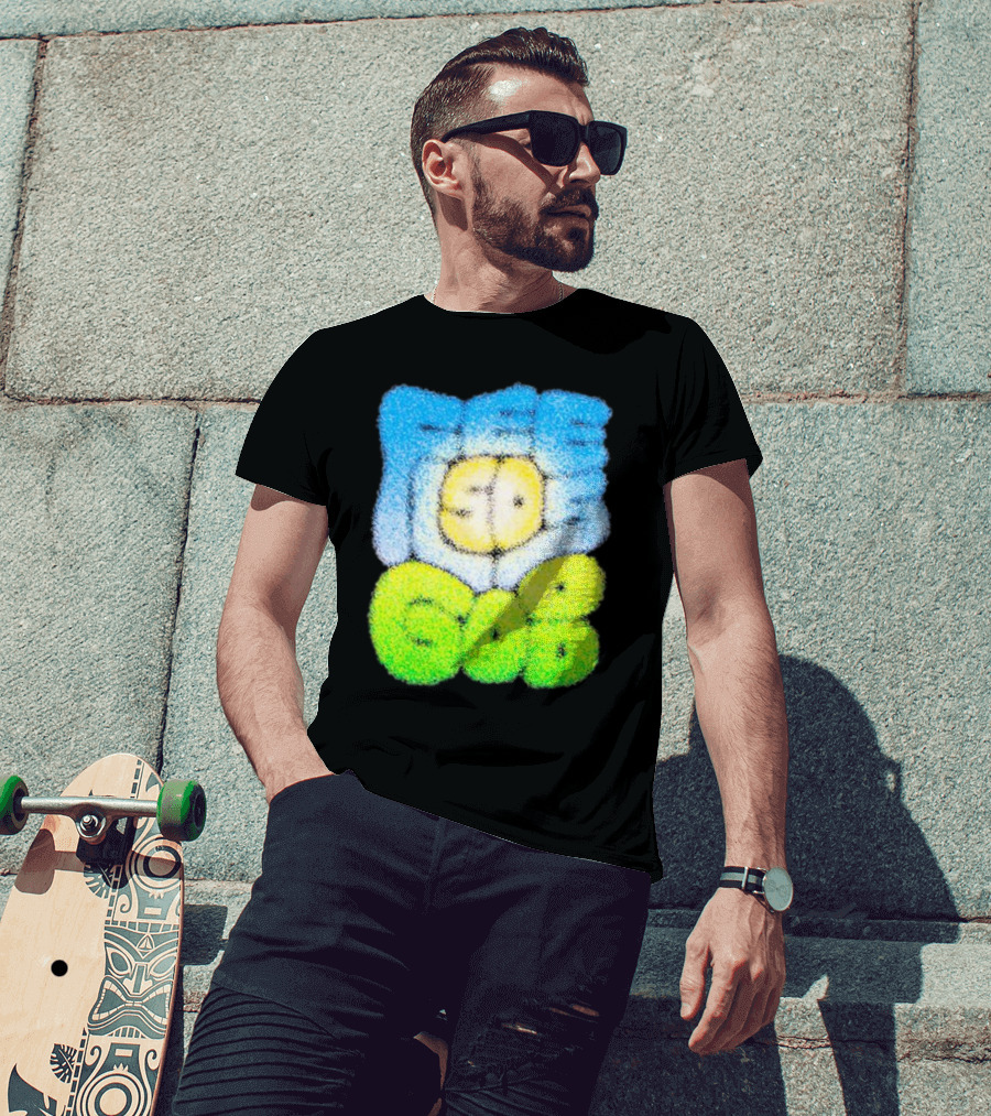 Nature Feels So Good Retro Bubble Text T-Shirt