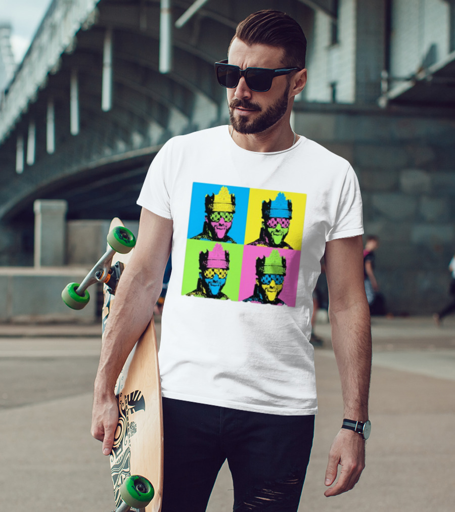 Deathmatch King Pop Art Style Color Blocks T-Shirt