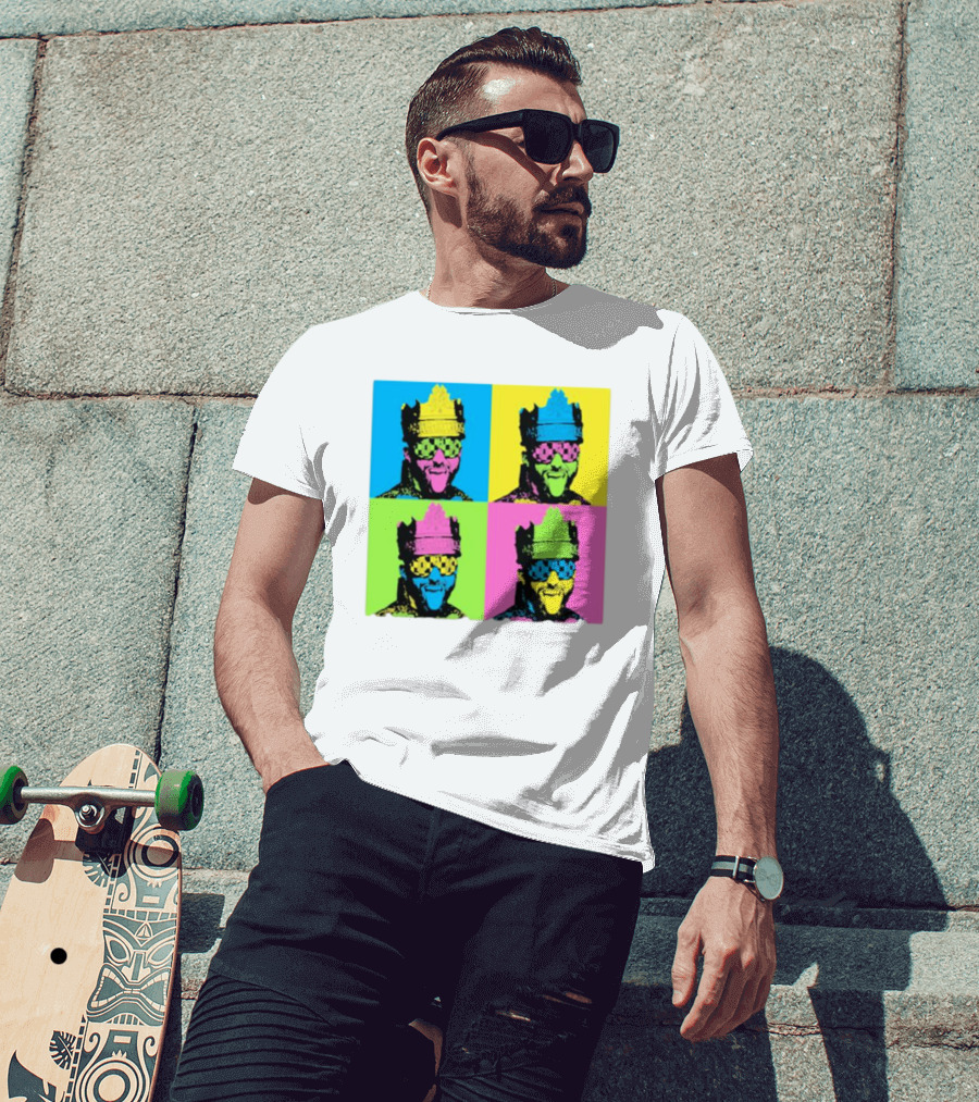 Deathmatch King Pop Art Style Color Blocks T-Shirt