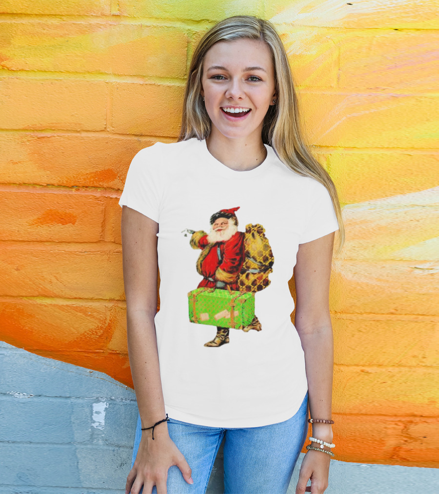 Market Designer Santa Vintage Luggage T-Shirt